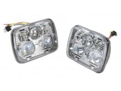 SET Faruri LED Crom J.W.SPEAKER 8900 Evolution pt. 84-01 Jeep Wrangler YJ, Cherokee XJ and Comanche MJ