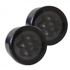 SET Semnalizari din grila fata LED -SMOKE cu lumina Portocalie pt. 07-18 Jeep Wrangler & Wrangler Unlimited JK