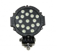 Proiector LED Rotund 6 inch NEGRU - 51W, 3825 lumeni, FLOOD Beam 60 grade