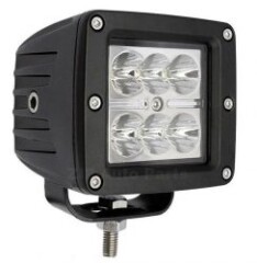 Proiector LED Auto Offroad 18W/12V-24V, Patrat, 1320 Lumeni, Flood Beam 90 Grade