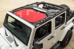 Bikini Top: ECLIPSE SUN SHADE - ROSU pt. locurile fata, pt. 07-18 Jeep Wrangler & Wrangler Unlimited JK 2 si 4 Usi- Rugged Ridge -