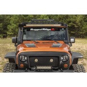 Sistem Aluminiu FAST TRACK - ELITE - antizgomot / vibratii pt. prindere Bari Led si Proiectoare pe rama de parbriz pt. 2007-2018 Jeep Wrangler & Wrangler Unlimited JK/JKU