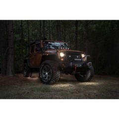 KIT 4 Proiectoare Roti / iluminare sub masina, LED - iluminare Alba cu telecomanda - 07-17 Jeep Wrangler JK/JKU