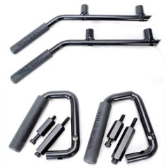 SET Manere Aluminiu NEGRE Fata si Spate pt. 2007-2017 Jeep Wrangler JK si Wrangler Unlimited JKU - 