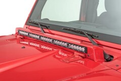 Aplica Capota cu BARA Proiectoare LED 31 inch / 150W, 11700 lumeni, Spot Beam pt. 07-18 Jeep Wrangler JK/JKU