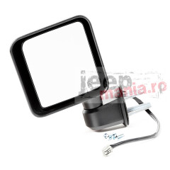 Mirror, Power Heated, LH, Black, 14 Jeep Wrangler