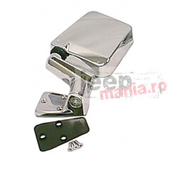 Door Mirror, Chrome, Left Side, 87-02 Wrangler
