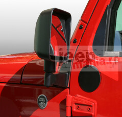 Mirror Filler Plates, Pair, Black, 07-17 Wrangler