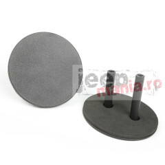Mirror Filler Plates, Text. Black, 07-17 Wrangler
