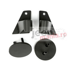 Mirror Relocation Brackets, Text. Black, 07-17 JK
