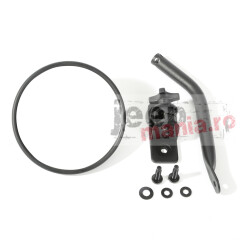 Qk Rlse Mirror Kit, Text. Blk, Round, 97-17 TJ JK