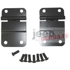 Lower Tailgate Hinge Set, Black, 76-86 CJ Models