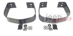 Rear Bumperettes, Black, 76-95 CJ & Wrangler YJ
