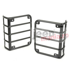 Tail Light Euro Guards, Tex. Black, 07-17 Wrangler