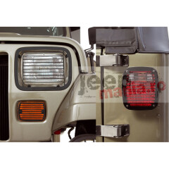 Stone Guard Set, Black, 87-95 Jeep Wrangler YJ
