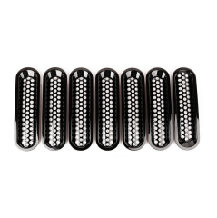 Insertii grila, negre, 07-18 Jeep Wrangler