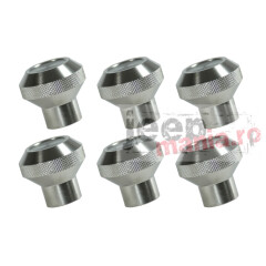 Billet Alum Dash Knob Set, Alum, 76-86 CJ