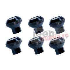 SET Minere Aluminiu NEGRE comenzi Panou Bord, pt. 76-86 CJ Models
