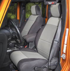 Neoprene FRT Seat Covers Blk & Gray 11-18 Wrangler