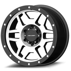 Janta Aliaj PROCOMP: 9X17 5X127 ET -6 - MODEL 3541 SATIN SILVER & BLACK - JEEP JK, WJ, WK, WH