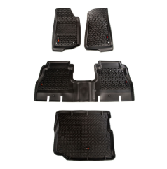 SET Covorase cauciuc Fata, Spate si Cargo Rugged Ridge pt. 18 - 29 Jeep Wrangler Unlimited JLU 4 usi