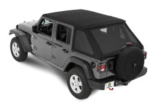 Soft Top complet - TREKTOP - Negru Diamond cu geamuri Fumurii pt. 2018+ Jeep Wrangler Unlimited JL 4 Usi