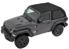 Soft Top complet - TREKTOP - Negru TWILL cu geamuri Fumurii pt. 2018+ Jeep Wrangler JL 2 Usi