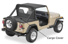 Prelata portbagaj Pavement Ends  pentru  87-91 Jeep Wrangler YJ cu  Soft Top din fabrica si   ½ Steel Doors