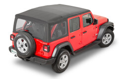 MOPAR Soft Top - Negru SAILCLOTCH cu geamuri Clare pt. 2018+ Jeep Wrangler Unlimited JL 4 Usi