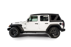 Soft Top: e-TOP electric 8 secunde- Twill cu geamuri Fumurii pt. 2018+ Jeep Wrangler Unlimited JLU 4 Usi