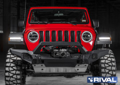 BARA FATA HD ALUMINIU CU PLACA TROLIU / CU PROIECTOARE - 2007+ JEEP WRANGLER JK, JL - RIVAL