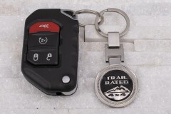 Jeep Logo Ring Black Keychain - TRIAL RATED