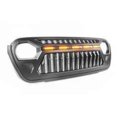 ANGRY EYES GRILL WITH AMBER LED LIGHTS - JEEP WRANGLER JL/JLU/JT