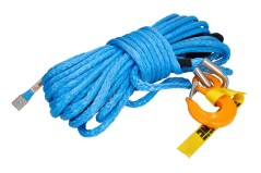 Cablu sintetic cu carlig tractare PowerLine, 28m X 12 mm, 10.8T, Ecoline Albastru