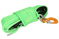 Plasma / Cablu sintetic troliu cu carlig tractare SpeedMAX, 28m X 12 mm, 13 T, Verde Lime