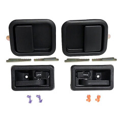 SET Manere Exterioare si Interioare NEGRE pt. 81-06 Jeep CJ/Wrangler YJ/TJ