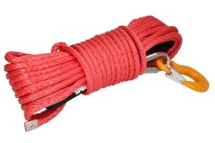 Plasma / Cablu sintetic troliu cu carlig tractare SpeedMAX, 25m X 10 mm, 6T, Rosu