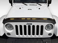 Deflector Capota cu Lumini Pozitie AEROSKIN; 07-18 Jeep Wrangler JK