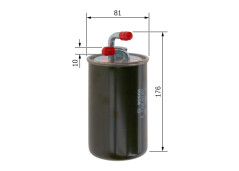 Filtru motorina Jeep Compass & Patriot 4x4 (MK), Dodge Caliber (PM) 2.0 CRD 103 KW 140 CP (2006.08-2008.08) - BOSCH FILTER