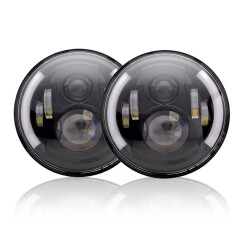 Set faruri LED JEEP Wrangler JT JK Rubicon Sahara HALF ANGEL EYES